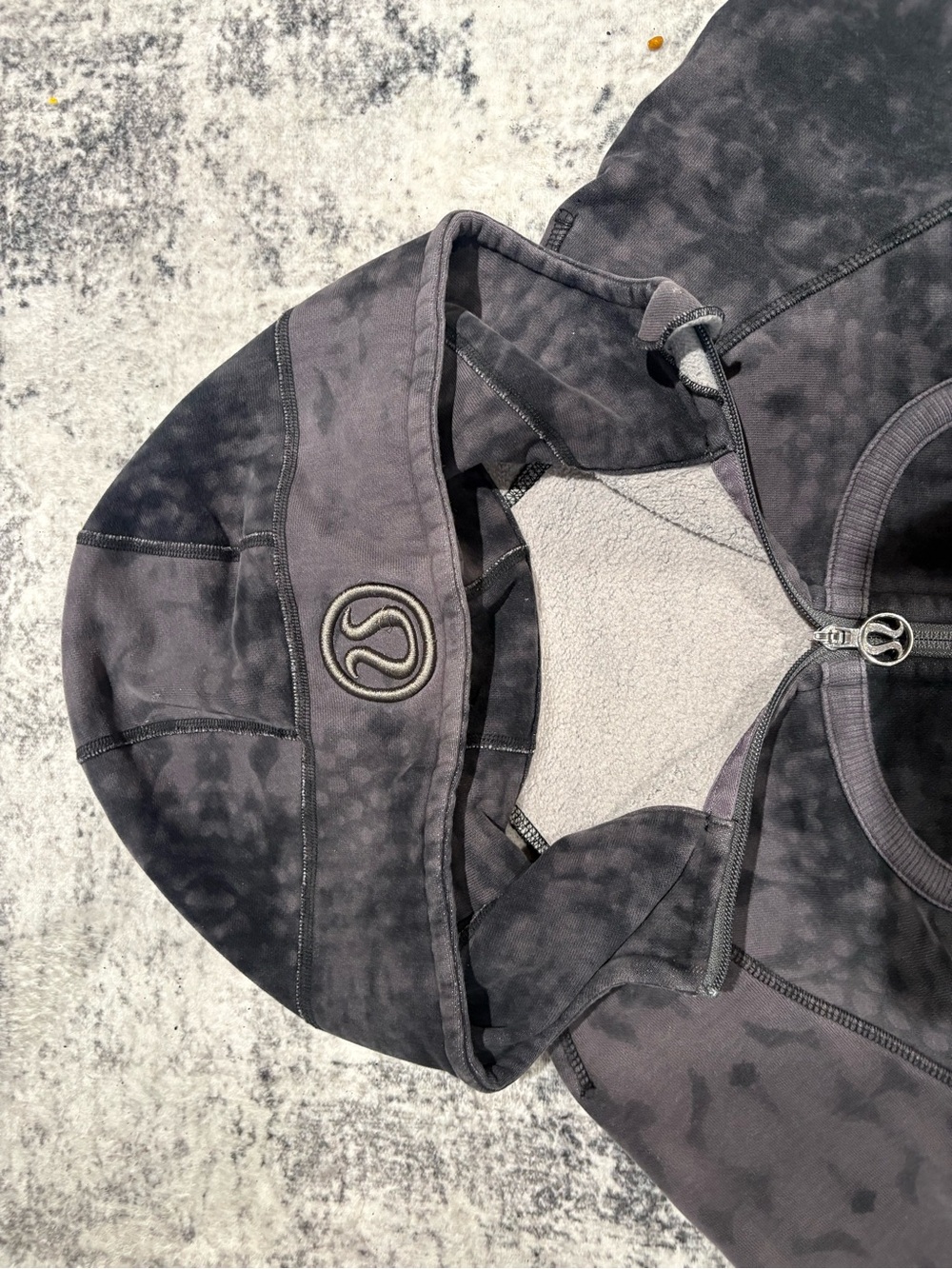 lululemon athletica Black/Gray Zip-Up Hooded Utility Jacket - Picture 3 of 5